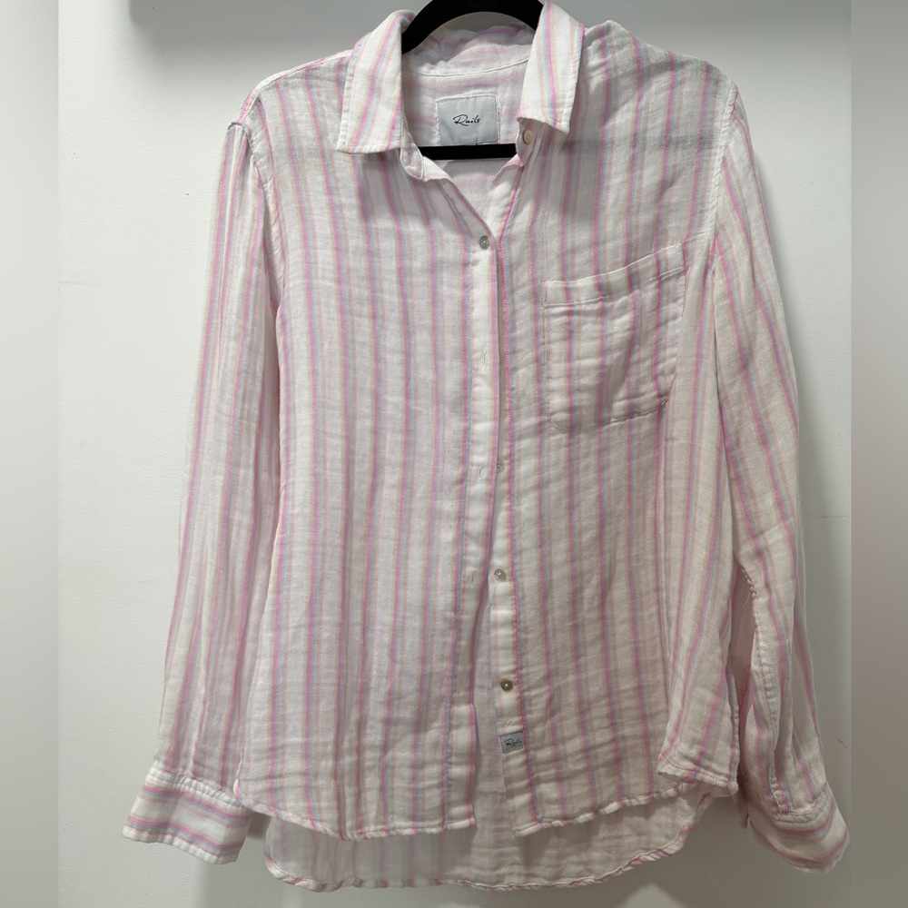 Rails Pink and White Striped Top